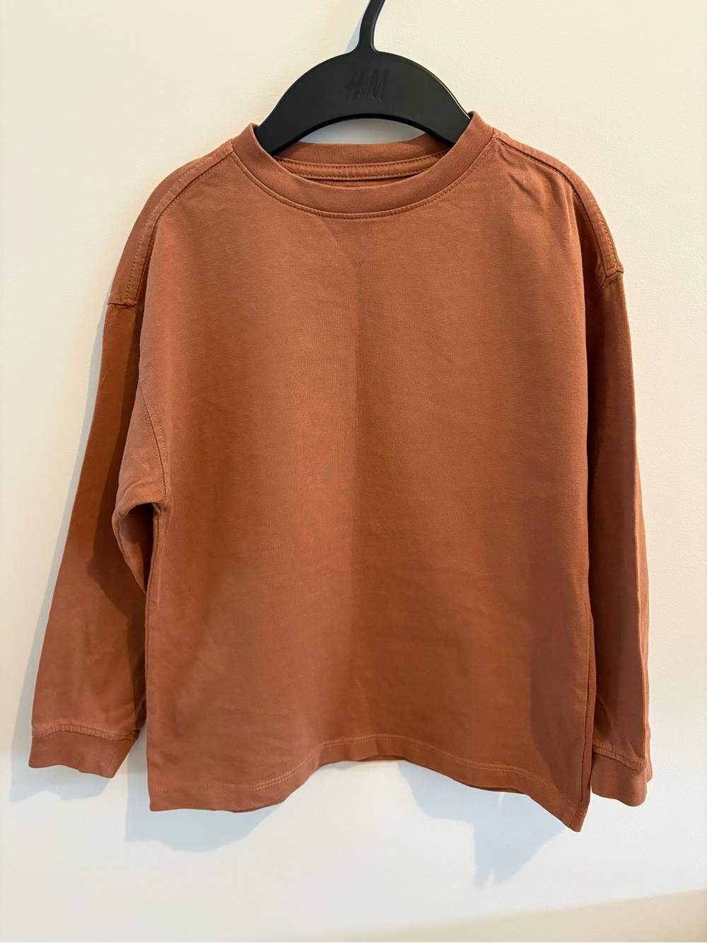 Zara Kids Long Sleeve Tee in Rust Brown